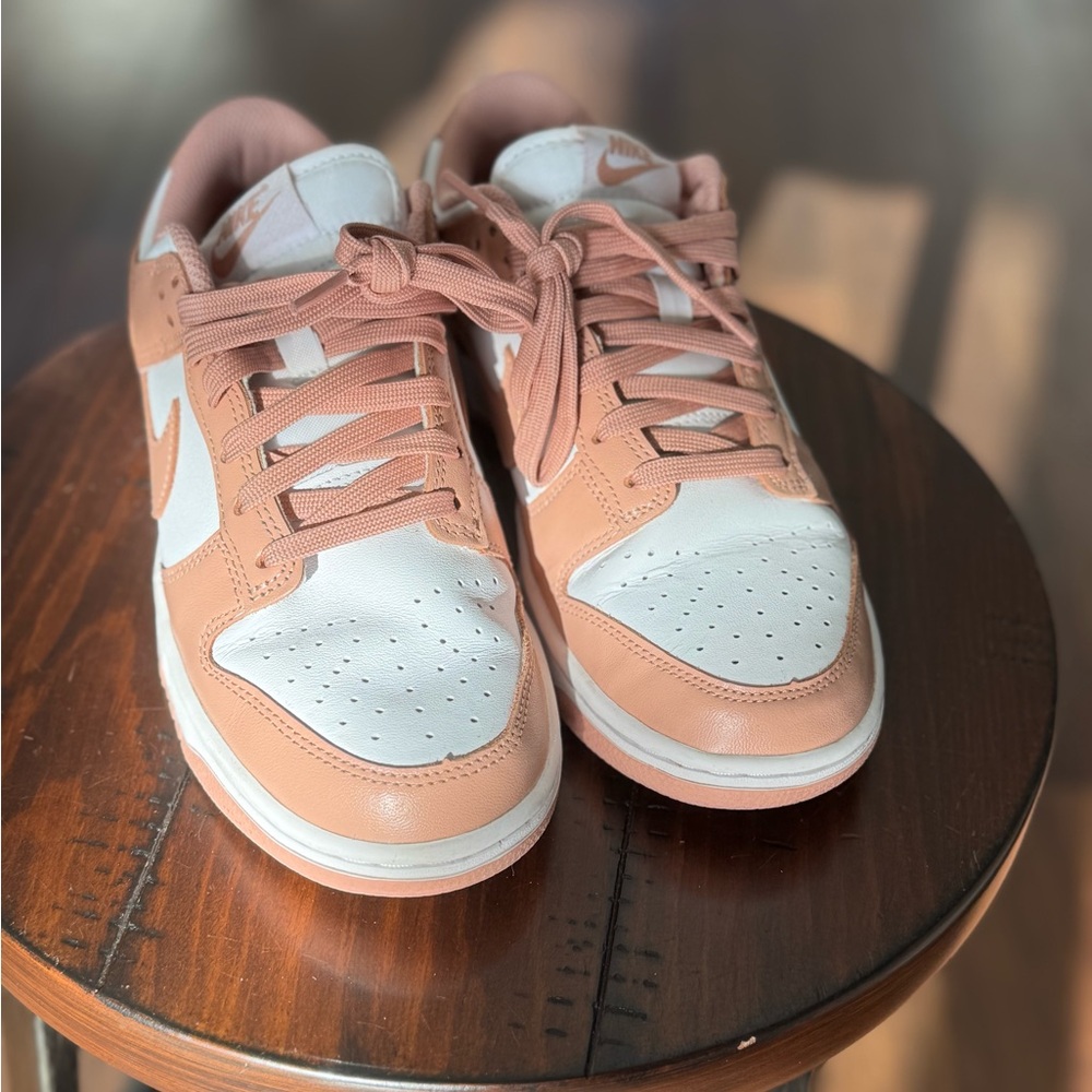 Nike Dunks Women's Pink and White Sneakers - Picture 2 of 6